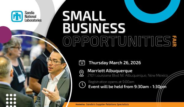 Sandia Small Business Opportunities Fair 2026 Flyer
